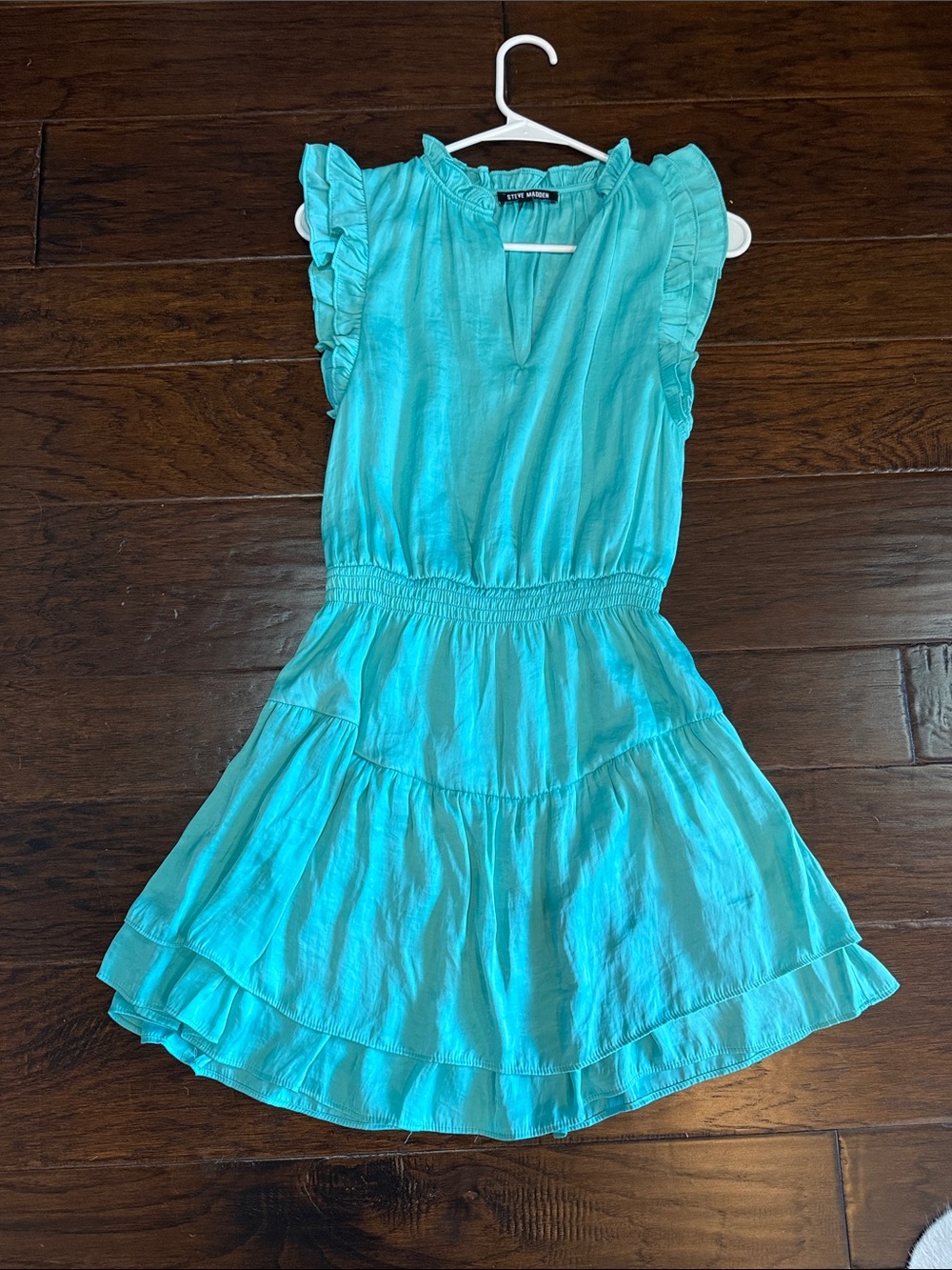 Women’s Juniors Steve Madden Dress XS Teal Fit and Flared Short